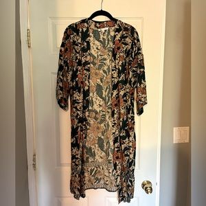 Long Floral duster